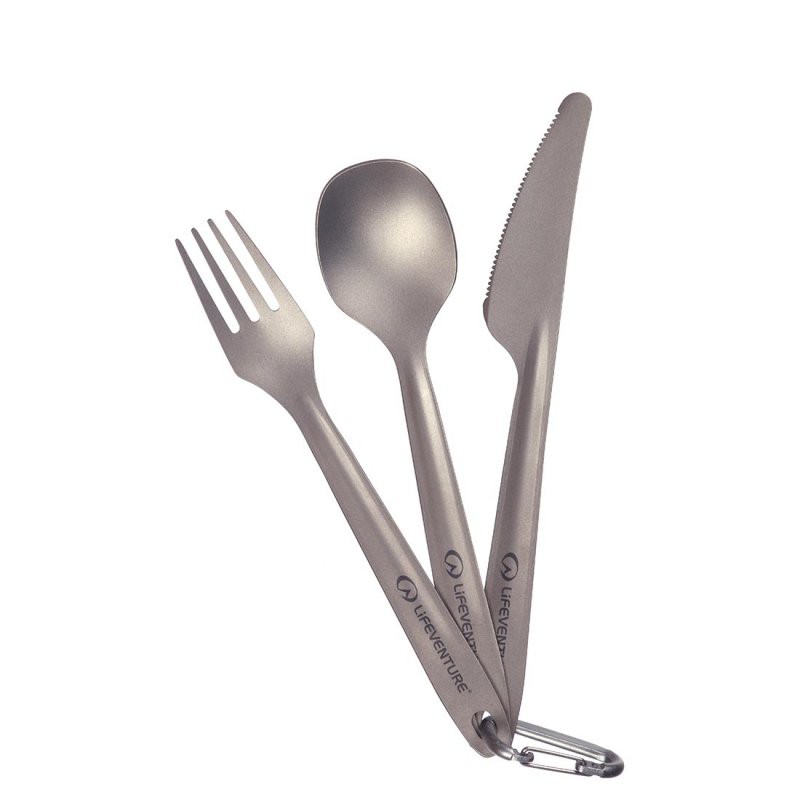 Įrankių rinkinys Lifeventure Titanium 3pcs Cutlery Set