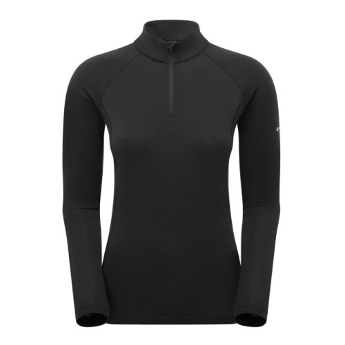 Moteriški termo marškinėliai Montane F Malli LS Zip T Shirt