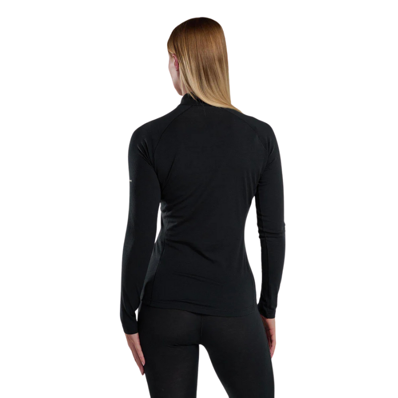 Moteriški termo marškinėliai Montane F Malli LS Zip T Shirt