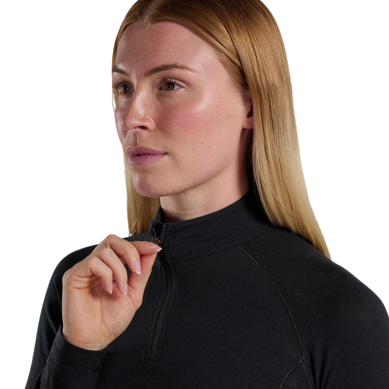 Moteriški termo marškinėliai Montane F Malli LS Zip T Shirt