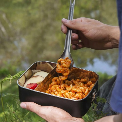 Titaninis šaukštas-šakutė Lifeventure Titanium Long-Handled Spork Titaninis šaukštas-šakutė Lifeventure Titanium Long-Handled Spork