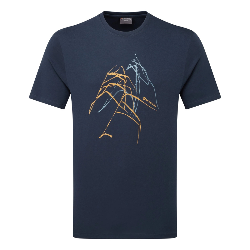 Vyriški marškinėliai Montane Abstract Mountain T-Shirt