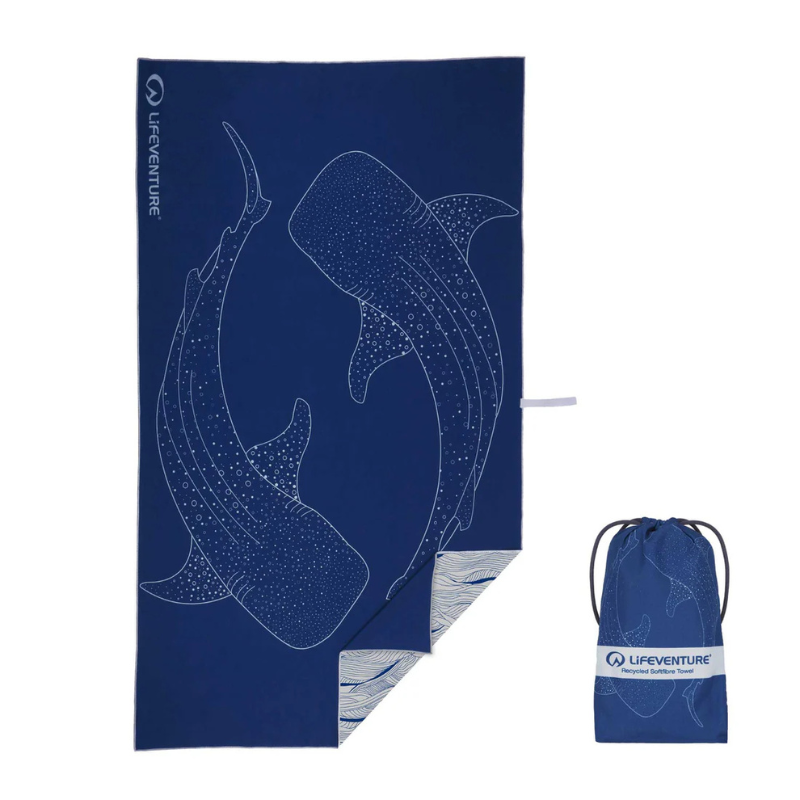 Kelioninis rankšluostis Lifeventure Soft Fibre Towel Whale Shark