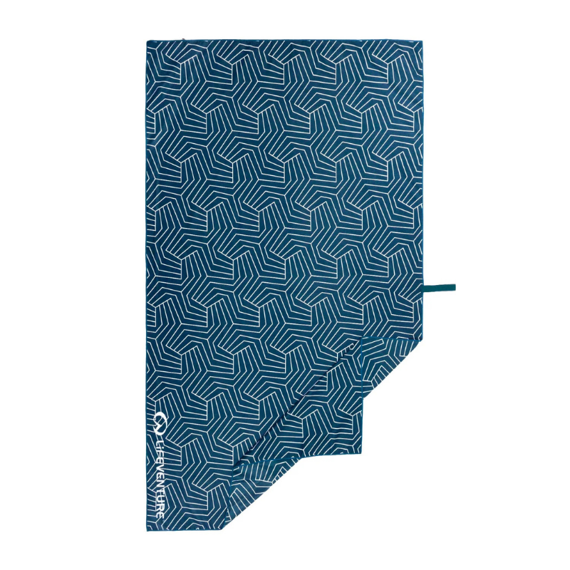 Kelioninis rankšluostis Lifeventure Soft Fibre Recycled Geometric Navy