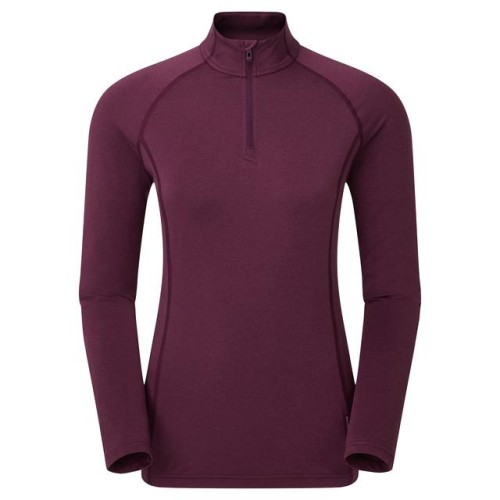Moteriški termo marškinėliai Montane Fem Dart Thermo Zip Neck