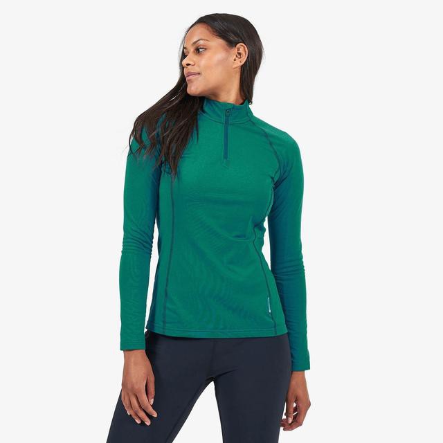 Moteriški termo marškinėliai Montane Fem Dart Thermo Zip Neck