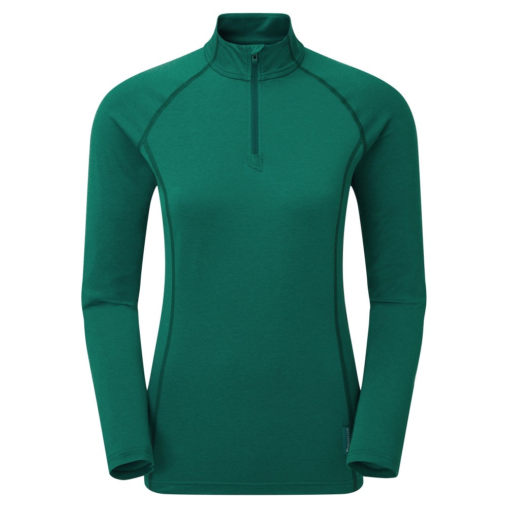 Moteriški termo marškinėliai Montane Fem Dart Thermo Zip Neck